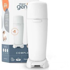 Complete White Diaper Pail